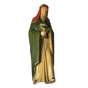 VINTAGE MID CENTURY PLASTIC HONG KONG WISE MAN KING CHRISTMAS NATIVITY FIGURINE